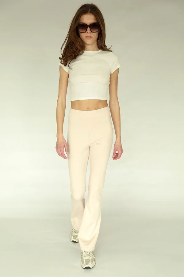 Spodnie FLARE kremowy 05 Spodnie FLARE kremowy 05