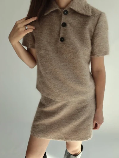 spodnica diana bezowa welna kaszmir 1