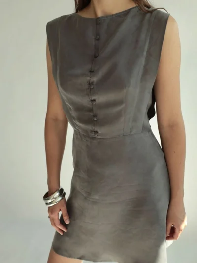 sukienka tessa olgajahr szary cupro jedwab 3