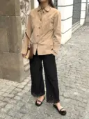 spodnie caroline olgajahr czarna zorzeta jedwabna koronka 3