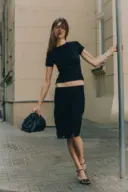 spodnica layla olgajahr jedwabna zorzeta koronka czarny 2