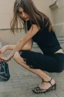 spodnica layla olgajahr jedwabna zorzeta koronka czarny 3